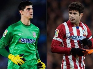 Courtois y Diego Costa